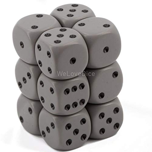 Dnd Dice Set-Chessex D&D Dice-16Mm Opaque Dark Grey And Black Plastic Polyhedral Dice Set-Dungeons And Dragons Dice Includes 12 Dice – D6, Various (Chx25610) #TOP7