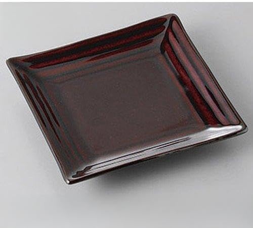 セトモノホンポ(Setomonohonpo) Set of 3 Dishes, American Glazed Dishes (5.1 x 5.1 x 0.9 x 0.9 inches (13 x 13 x 2.3 cm), Earth/Restaurants, Japanese Tableware, Restaurants, Commercial Utensils, Tablewares
