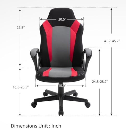 Image of Make My Chairs Nitro Ergonomic Gaming Chair with Premium Fabric,Fixed Armrest & Strong Nylon Base Computer Gaming Chair(Green)