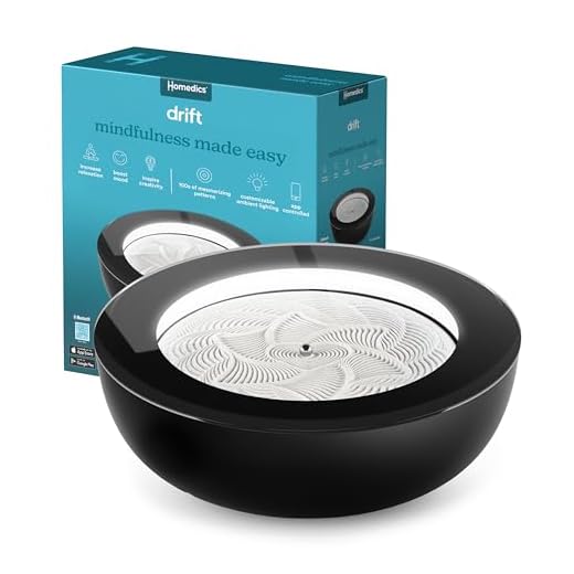Homedics Drift Sandscape, Kinetic Sand, Perpetual Motion Machine, Zen Garden, Meditation Accessories, Decorative Sandscape, Bluetooth, iOS, Android, by Homedics (16 Inch (Small), Black)