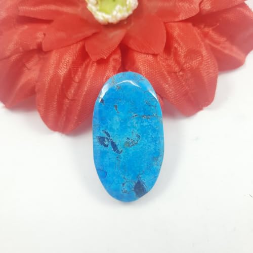 Turquoise naturelle véritable en cabochon ovale de 41x22x8 mm d'exception