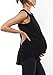 ZDC Women's Maternity Nursing Tank Tops Sleeveless Double Layer Breastfeeding Shirts Summer Pregnancy Clothes Black