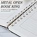 15 Pack 2 Inch Binder Rings Loose Leaf Book Paper Ring Metal Keychain Clip O Rings Large Binder Ring Key Chain Loop Index Card Rings Flash Card Hook, Silver, 50mm