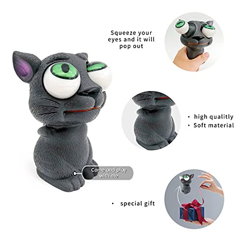 Squeeze Toy For Stress Reduction - Anxiety Reducer Sensory Play-Toys For Kids And Adults, Great For Kids With Autism Or Adhd - Gift For Boys And Girls ((Gray-Cat)) #TOP5