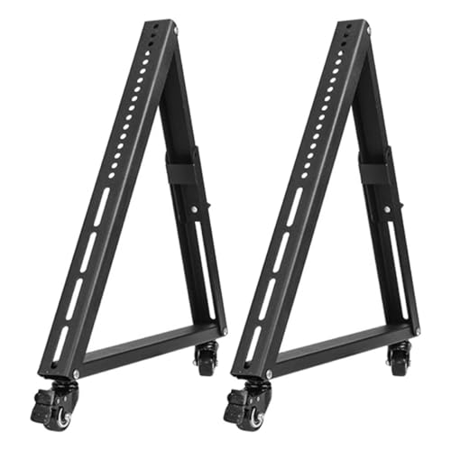 Support de télévision sur pied en acier durable avec roulettes pour salon moderne