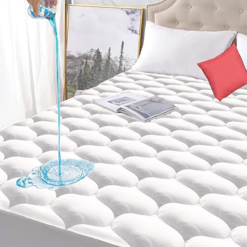 Parkdeny Queen Quilted Fitted Waterproof Mattress Pad