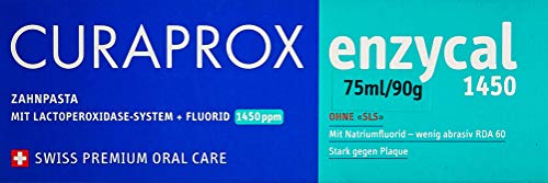 Creme Dental Enzycal 1450 Curaprox, 75 ml