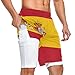 2-in-1 Herren-Sporthose mit spanischer Flagge Gr. 56, mehrfarbig