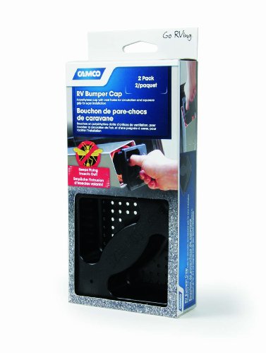 Image of Camco No Insect RV Bumper Cap | Features Vent Holes | Squeeze Grip for Easy Installation and Removal | Durable Construction | (40325)