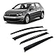 Rumplex Windabweiser Luftabweiser Regenabweiser Seitenfensterabweiser Kompatibel mit VW Golf 7 2013-2019 Autofenster Regenschutz Regenabweiser Anklebbare Deflektoren 4 Stück