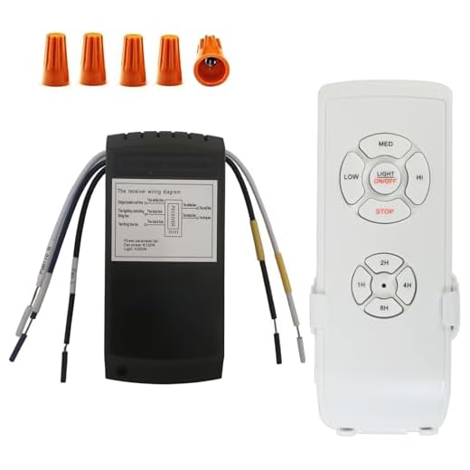 Ceiling Fan Remote Control and Receiver Kit, 3-in-1 Ceiling Fan Light 4 Timing and 3 Speed Wireless Remote Control for Ceiling Fan Lamp