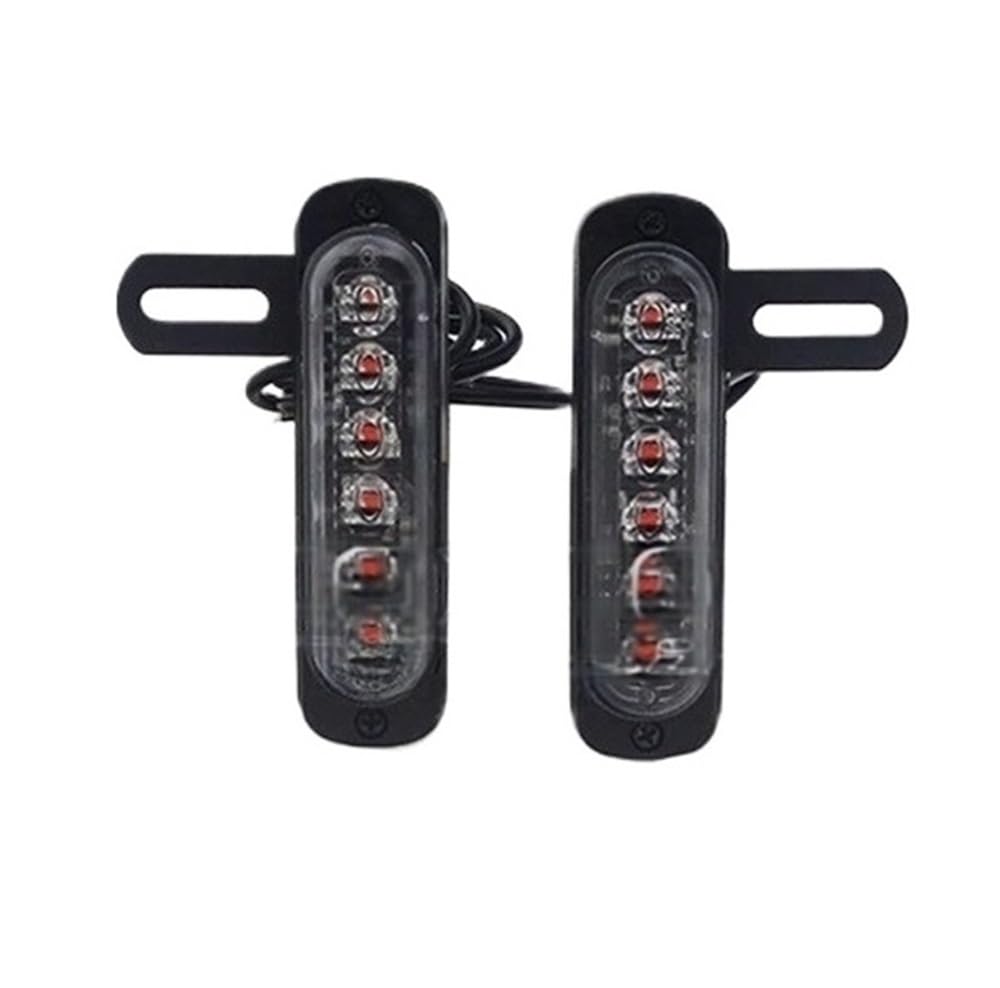 Fanale Posteriore Moto Doppia Targa A LED, Luce di Stop Posteriore, Luce di Stop A Raffica, Luce di Direzione Posteriore, Luce Ausiliaria per Targa