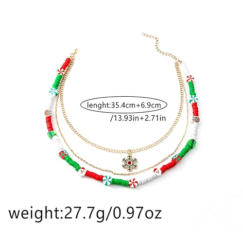 Collier de Noël multi-brins ornés de breloques magiques et perles nacrées - 4