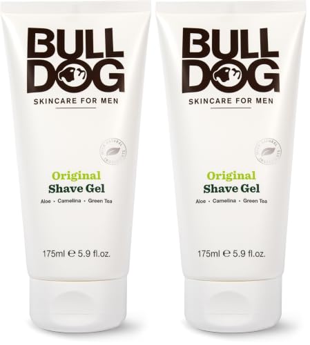 Image of Bulldog Mens Skincare and Grooming Bulldog Original Shave Gel, 175 ml (Pack of 2)