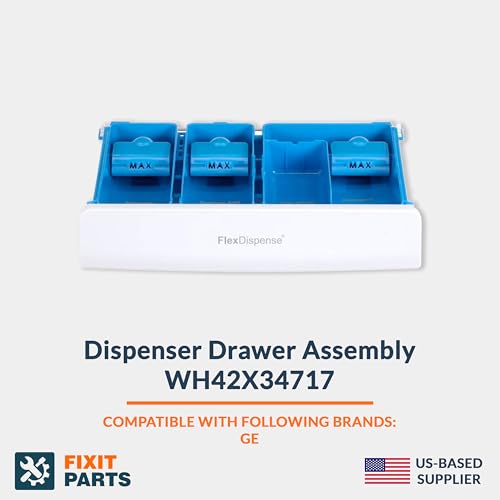 WH42X34717 White Dispenser Drawer Assembly Compatible With GE Washer by FIXIT PARTS - Image 3