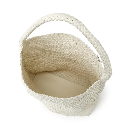 Bolso tote tejido para mujer, bolso hobo de hombro miniatura 5