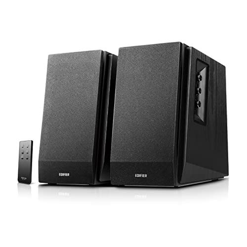 Edifier R1700BT Bluetooth Bookshelf Speakers – Active Near-Field Studio Monitors – Powered Speakers 2.0 Setup Black Enclosure – 66w RMS