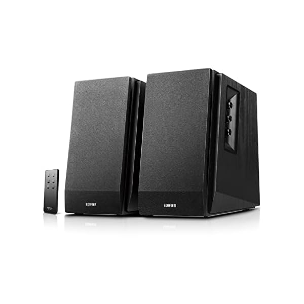 Edifier R1700BT Bluetooth Bookshelf Speakers – Active Near-Field Studio Monitors – Powered Speakers 2.0 Setup Black Enclosure – 66w RMS
