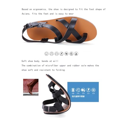 Comfy Toe Corrector Slippers, Mens Breathable Orthopedic Cross Straps Bunion Sandals with Adjustable Metal Buckle Strap, Non Slip Flip Flops Beach Slide, for Pain Relief Hallux Valgus2