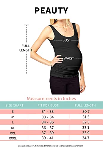 Maternity Tops Maternity Tank Top Plus Size Maternity Clothes Maternity Shirts Maternity Tshirts (Black,L) #TOP3