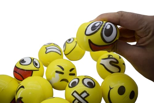 Image of Asera 12 Pcs Soft Foam Sponge Balls with Funny Face Expressions for Kids | Lightweight Stress Relief Balls | Birthday Return Gifts, Party Favors, Indoor & Outdoor Play for Boys & Girls