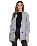 Estilo clásico con solapas KRISP Blazer Mujer Trabajo Cuadros Chaqueta Elegante Talla Grande Oficina Traje