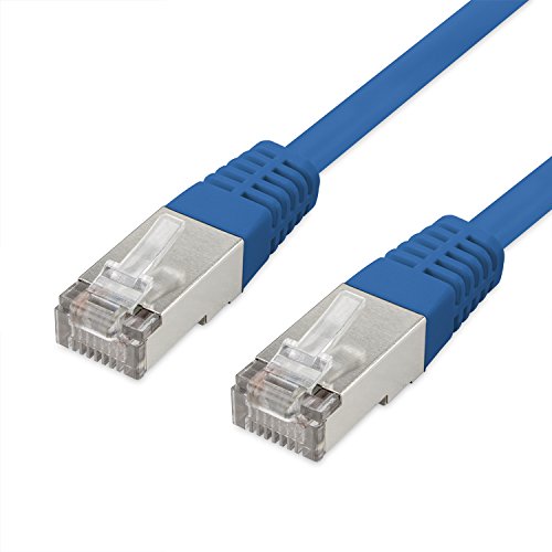 rocabo 1373 CAT6 Patch  Cable S/FTP PIMF  LAN  RJ45 Cable de Red  10/100/1000/Mbit/s  Ethernet Gigabit Switch Router  Libre de halógenos Azul 7, 5 m