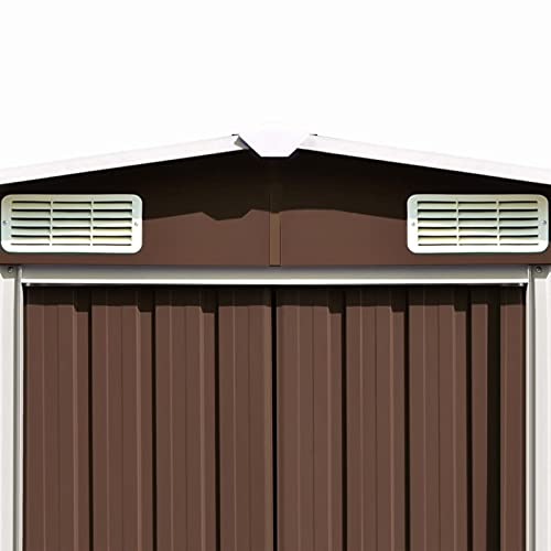 Gecheer Gerätehaus Lagerschuppen mit 4 Lüftungsschlitzen Doppelschiebetüren Geräteschuppen Gartenhaus Schuppen… – Bild 7