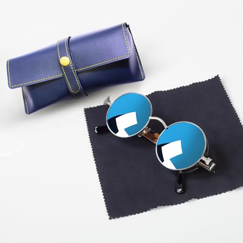 Image of Personalized Leather Goggle Cover | Custom Name | Unisex Faux Leather Eyewear Case with Button Closure | Travel-Friendly & Durable Sunglasses Holder for Men & Women