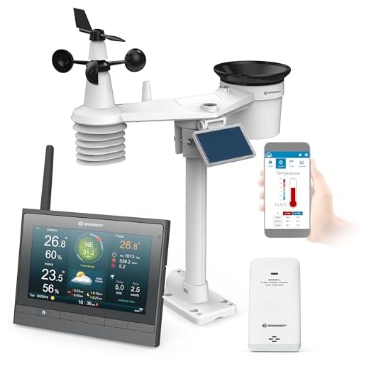 Centrale météo BRESSER MeteoChamp HD LED WiFi 7-en-1, gris