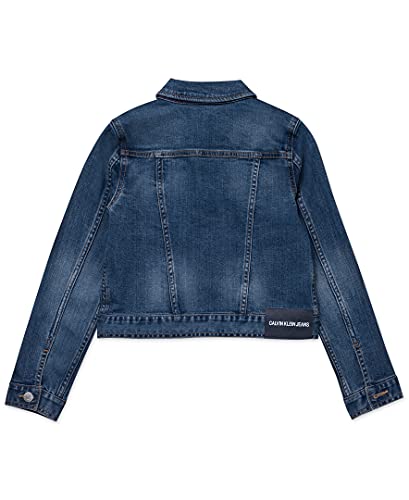 Calvin Klein girls Basic Jean Jacket, Stretch Denim With Button Closure, Casual Style2