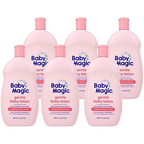 Baby Magic Gentle Baby Lotion | 16.5 Fl Oz (Pack of 6) | Vitamins & Aloe, Pink (705544), Original Baby Scent Cover
