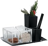 Hochwertige material Alessi GAA03 SET, Mörser mit Stößel, Behälter für Gewürze