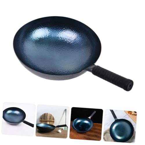 Wok de hierro PRETYZOOM con mango ergonómico miniatura 7