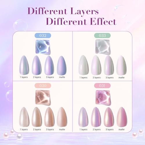 Image of AZUREBEAUTY 4 Color Blue Pink Nail Polish Set