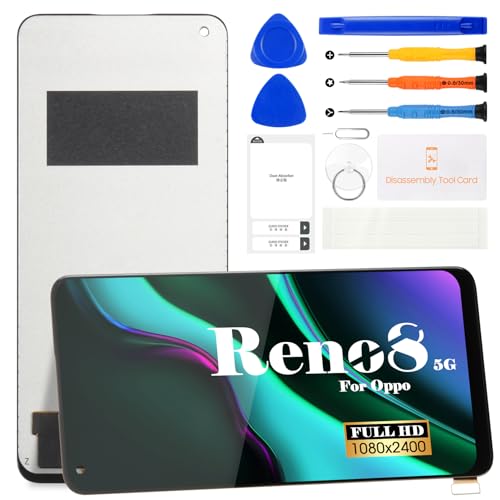 Incell For Oppo Reno 8 5G LCD Screen Replacement For Oppo Reno 8 5G Display For Oppo Reno 8 5G CPH2359 Touch Digitizer Repair Kits(Black,No Fingerprint Recognition,Not fit for 4G)