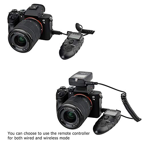 Image of JJC Wireless Intervalometer Timer Remote Control Shutter Release for Sony A6000 A6100 A6300 A6400 A6500 A6600 A1 A7 A7II A7III A7R A7RII A7RIII A7RIV A7S A7SII A9 RX100 VII VI VA IV III ZV-1 & More