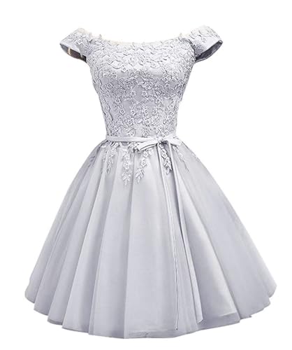 Image of Asulla Short Prom Dresses Homecoming Cocktail Dresses Lace Appliques Bridesmaid Dresses for Wedding