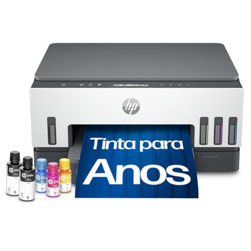 Impressora Multifuncional HP Smart Tank 724 Tanque de Tinta Colorida Wi-Fi Scanner Duplex. Funções: Imprimir, Copiar, Digitalizar. Cor: Branco (2G9Q2A)