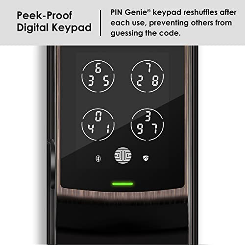 Lockly Secure Pro, Wi-Fi Smart Lock, Pin Genie® Keypad, 3D Biometric Fingerprint Sensor, Auto Lock Deadbolt (Venetian Bronze, A Special Edition For Special Door Frame And Thick Fingers) #TOP2
