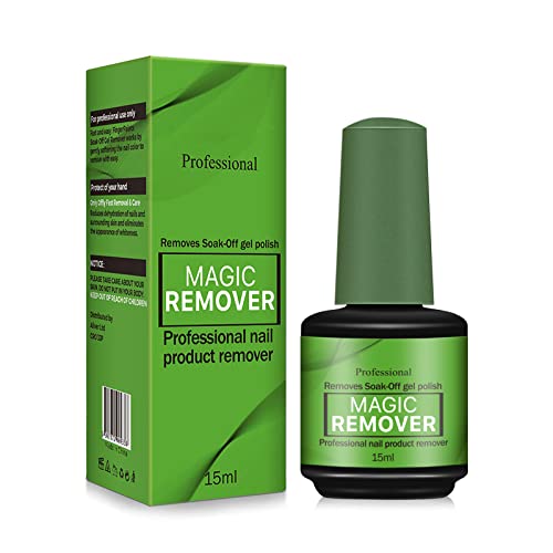 Quitaesmalte de Uñas 15 ml, Removedor de Uñas en Gel Mágico, Quita Fácil y Rápidamente el Esmalte de Uñas, No daña las Uñas, No necesita Película, Remojo o Envoltorio