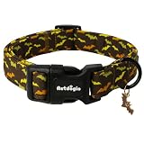 Astdogio Fall Dog Collar, Halloween Dog Collars for Extra Small Dogs, Cotton Puppy Collar with Bat Pattern, Pet Collar for Small Medium Large Dogs, Girl Boy Dogs Collar with Quick Release Buckle-XS