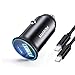 MANKIW USB C Car Charger PD&QC 3.0 Dual Port Car Adapter 30W Fast Car Charger Fit Compatible with iPhone 11/11 Pro/11 Pro Max/XS/XR/X/8, Samsung Note 10/S10/s9/s8/s7, Google Pixel 3/2/XL(Black)