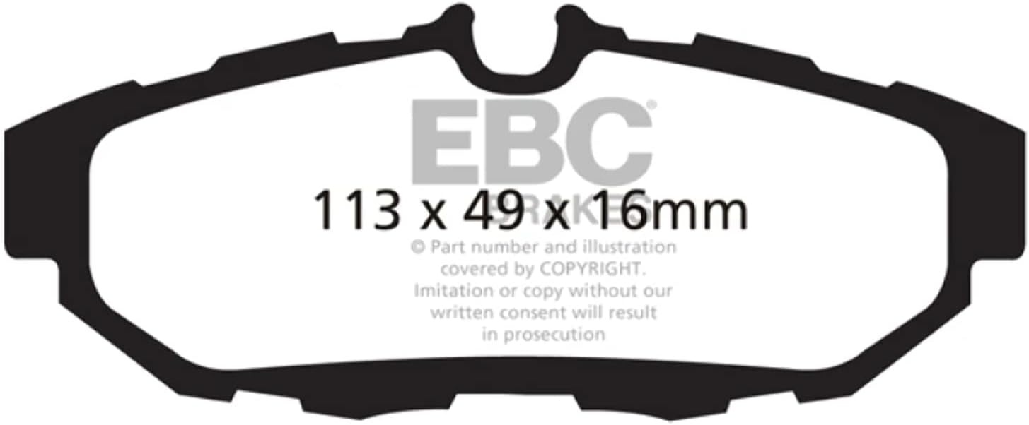 EBC Brakes Yellowstuff 4000 Series Street DP41870R to Fit FORD