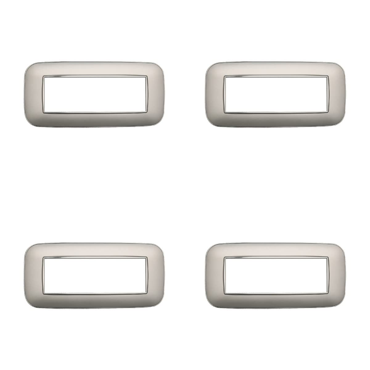 Plaques Axolute compatible ovale argent, lot de 4 pour remplacer vos cadres abîmés