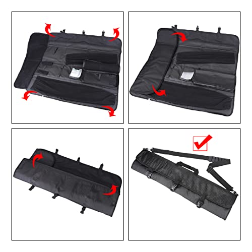 MAGARROW Archery Takedown Bogenkoffer Recurve Bogentasche mit verstellbarem Schultergurt (Schwarz)