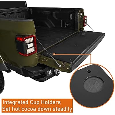 u-Box Gladiator Tailgate Mat Panel Table Cover for Jeep Gladiator JT 2020 2021 2022 2023 2024 2025 2026, Plastic Camping Desk Cutting Board