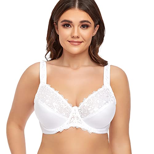 Ayigedu Women's Underwire Bra, Plus Size, 34-F