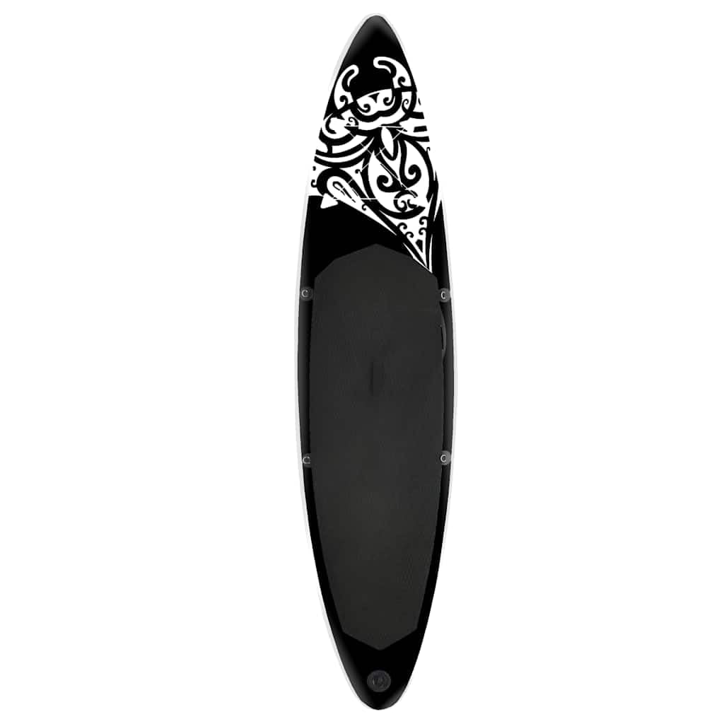 Nadmuchiwana deska do paddleboardingu, zestaw 320 x 76 x zielony, do sportów wodnych, surfingu, turystyki, jogi, dla dorosłych i dzieci, w zestawie pompka, plecak, leash, płetwy i akcesoria