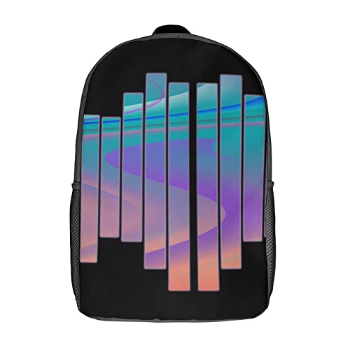 Sac d'école unisexe Geometry Fashion cartable 17 pouces imprimé 3D